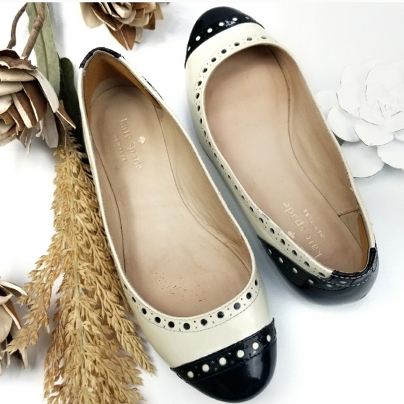kate spade cap toe flats